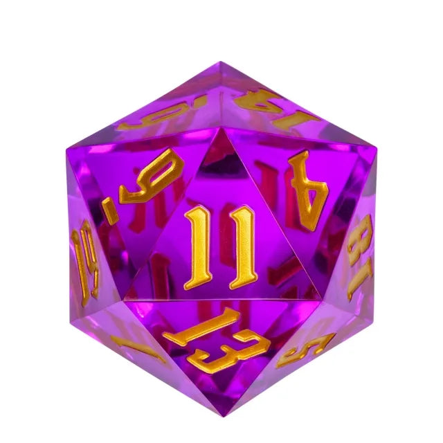 55mm Titan D20 - Sharp Edge Dashing Prince Plastic Dice Foam Brain Games