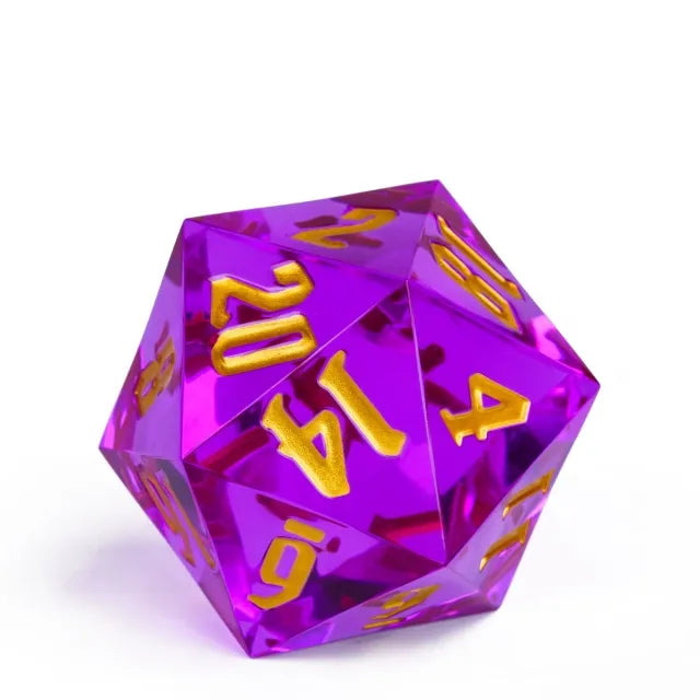 55mm Titan D20 - Sharp Edge Dashing Prince Plastic Dice Foam Brain Games