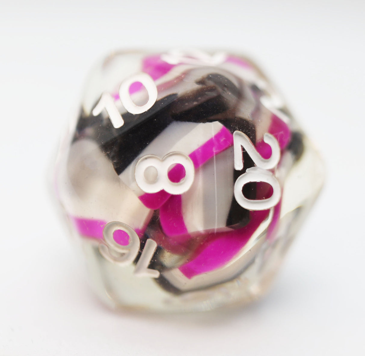 Pride Flag Single D20 Plastic Dice Foam Brain Games