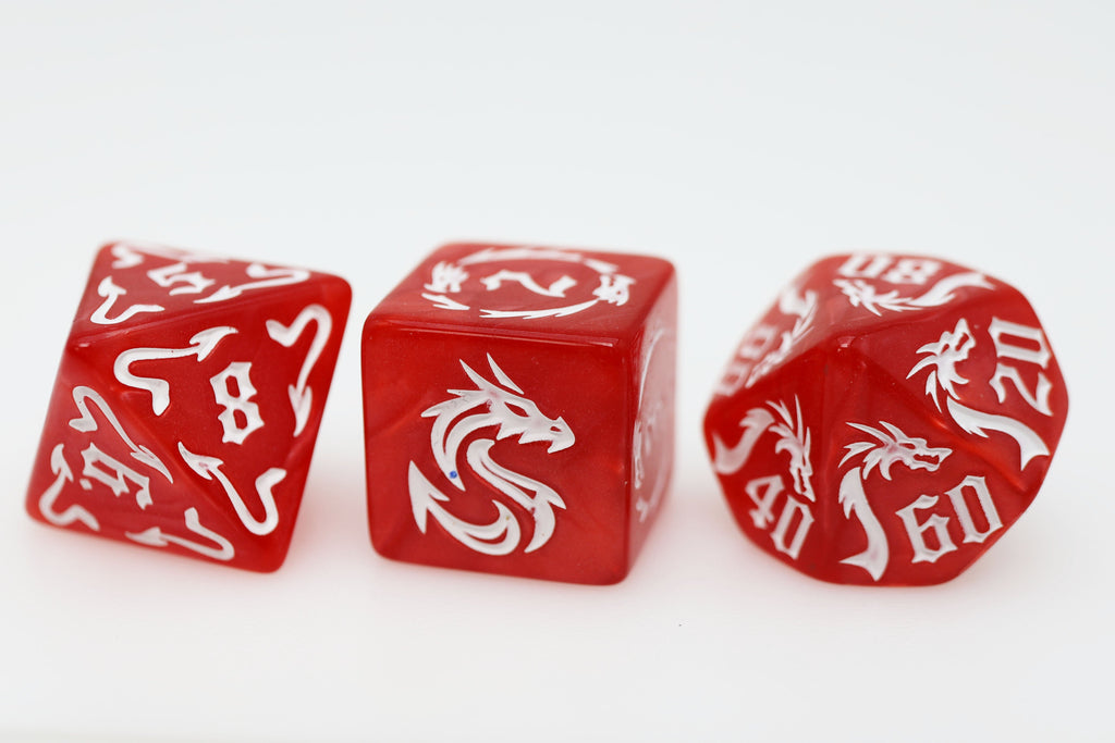 Drake's Flight: Inferno RPG Dice Set Plastic Dice Foam Brain Games