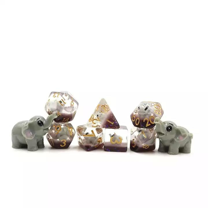 Elephant RPG Dice Set Plastic Dice Foam Brain Games