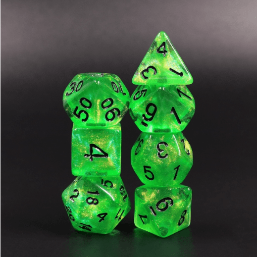 Emerald City RPG Dice Set Plastic Dice Foam Brain Games