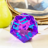 55mm Titan D20 - Sharp Edge Envy Plastic Dice Foam Brain Games