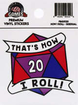 That's How I Roll Sticker - Bisexual Pride Stickers Foam Brain Games