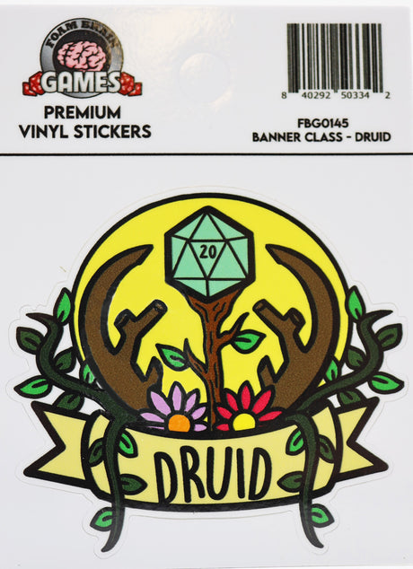 Banner Class Sticker: Druid Stickers Foam Brain Games