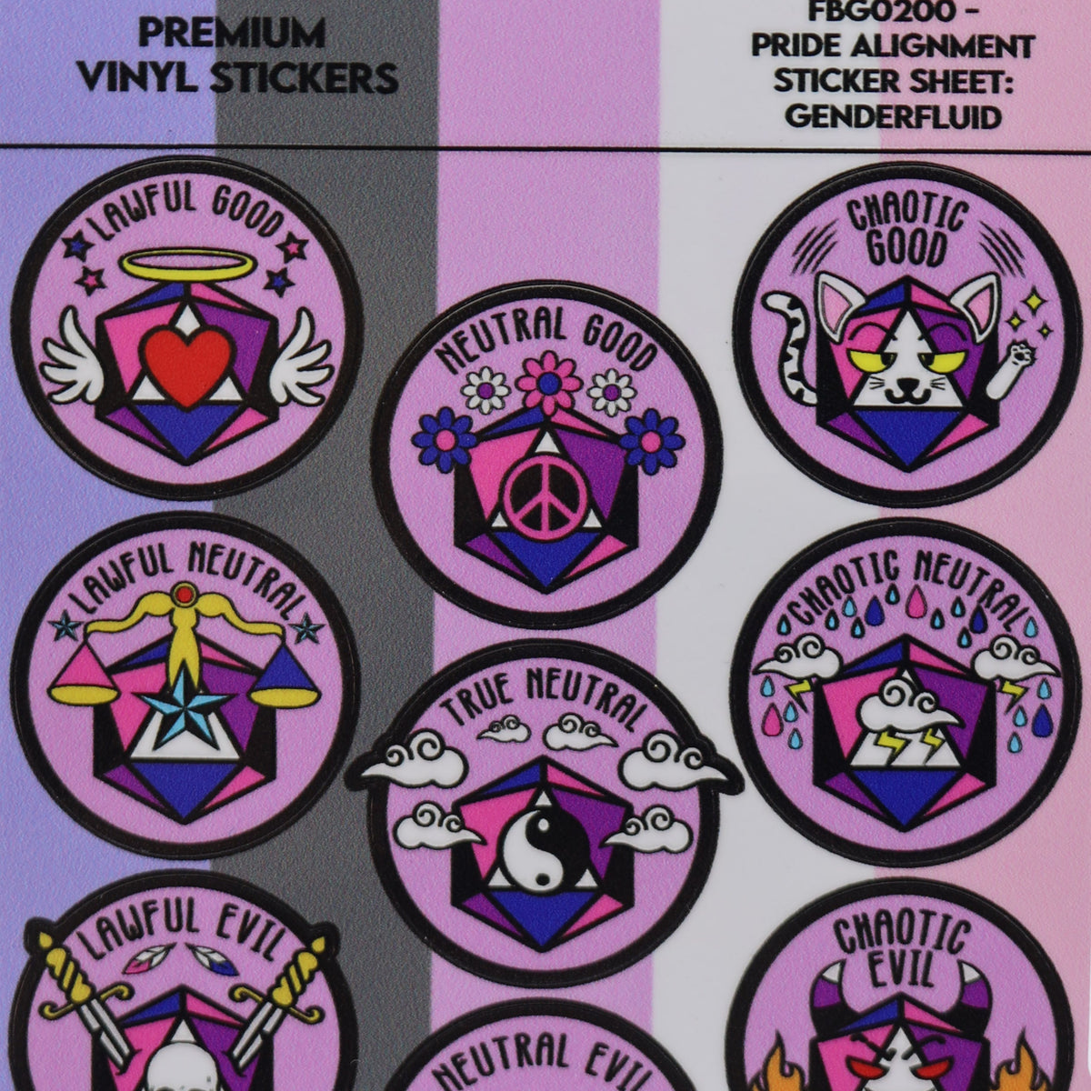 Alignment Stickers Pride Alignment Sticker Sheet: Genderfluid – Foam Brain Wholesale