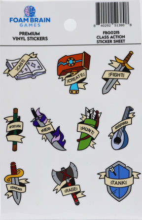Class Action Sticker Sheet Stickers Foam Brain Games