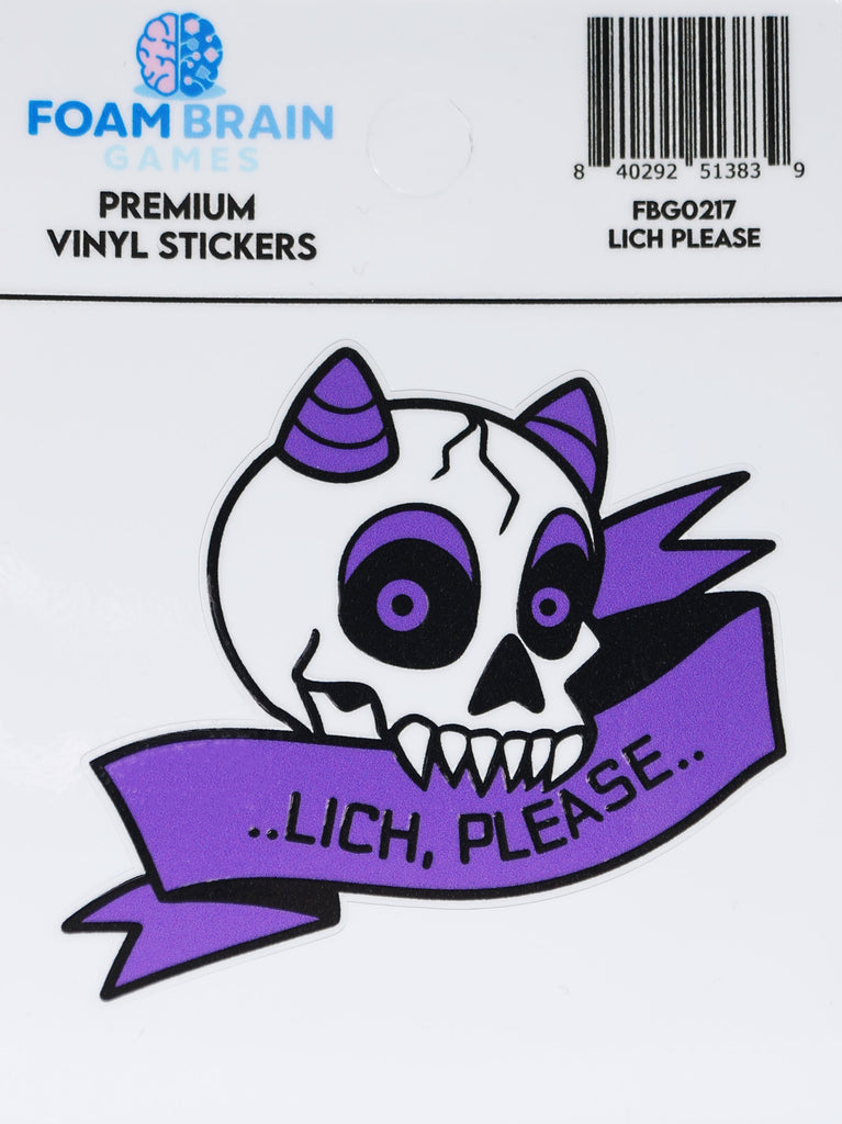 Lich Please Sticker Stickers Foam Brain Games