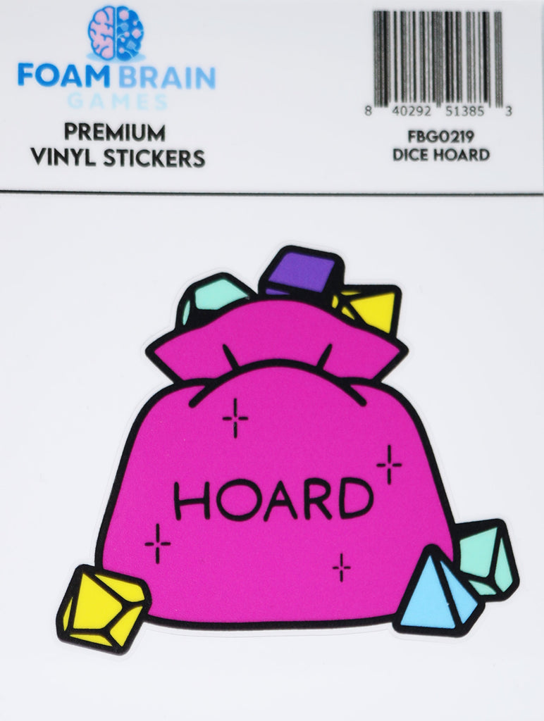 Dice Hoard Sticker Stickers Foam Brain Games