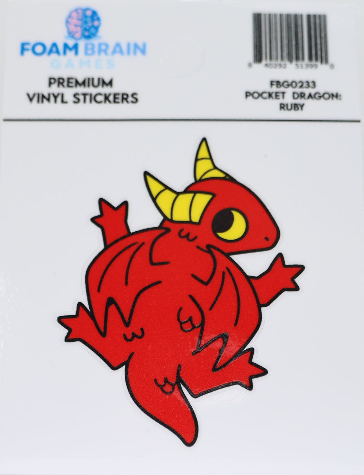 Pocket Dragon Sticker: Ruby Stickers Foam Brain Games