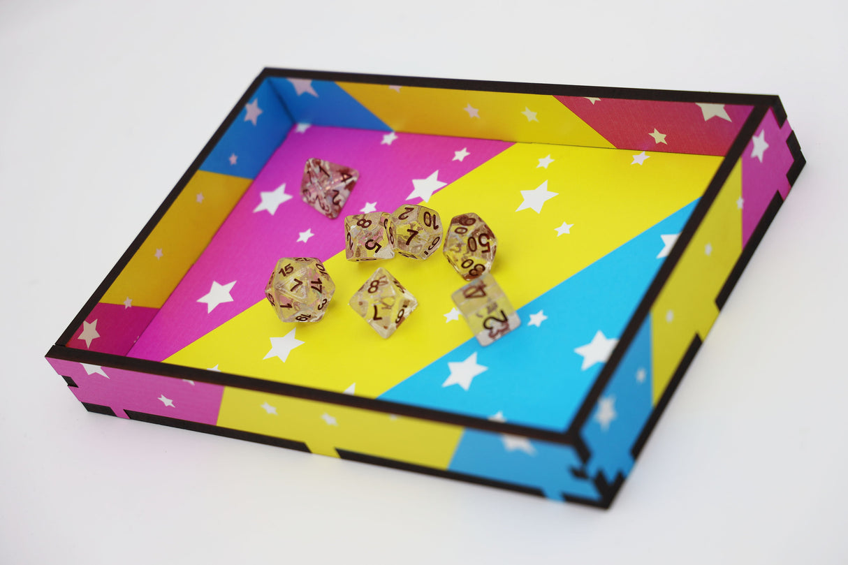 Chromatic Pride Dice Tray - Pansexual Dice Tray Foam Brain Games