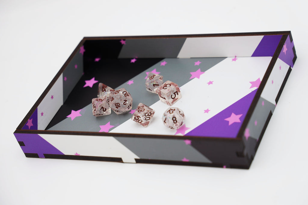 Chromatic Pride Dice Tray - Asexual Dice Tray Foam Brain Games