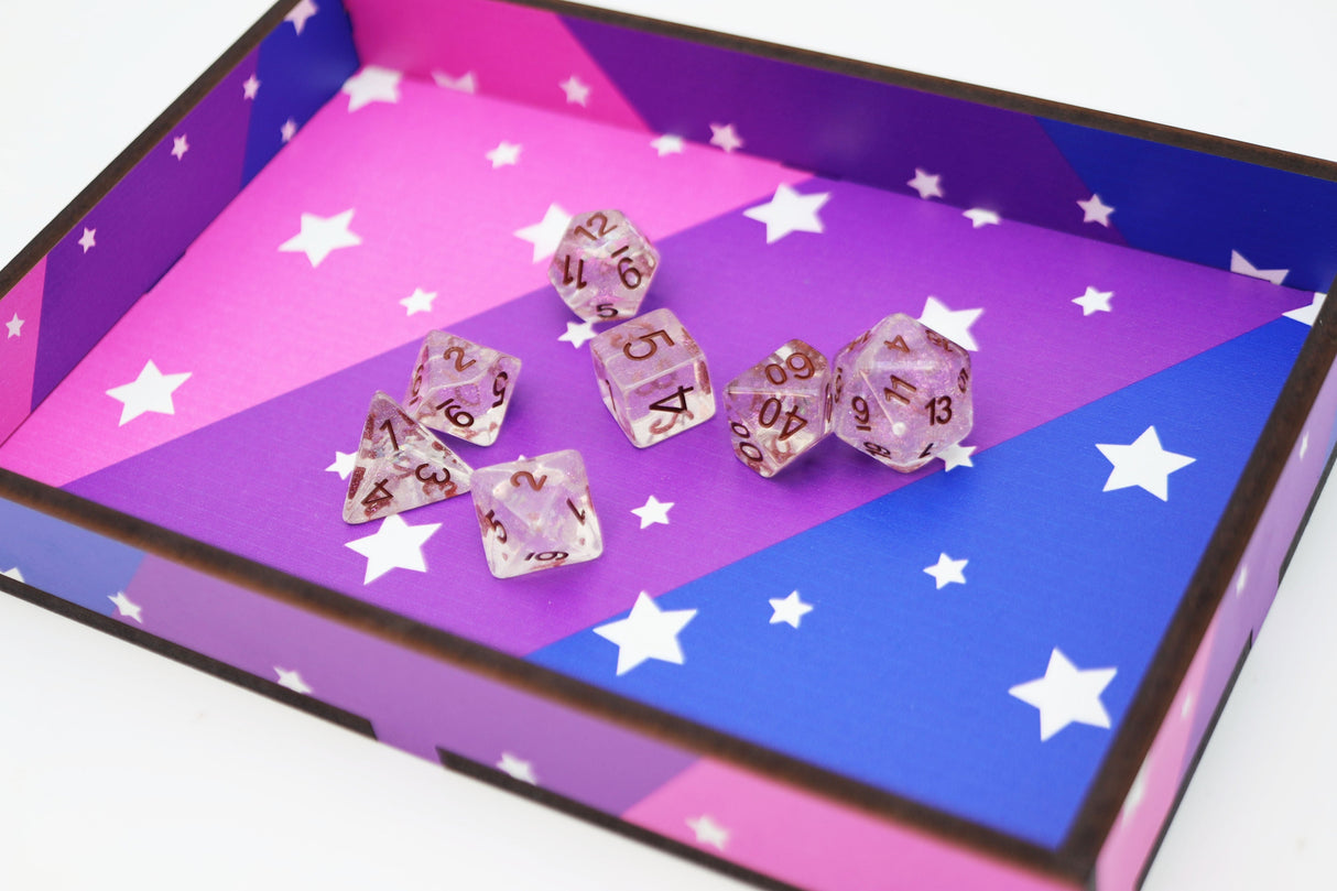 Chromatic Pride Dice Tray - Bisexual Dice Tray Foam Brain Games