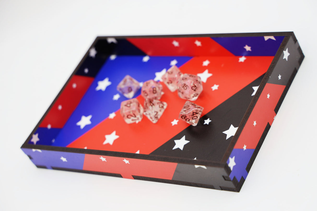 Chromatic Pride Dice Tray - Polyamorous Dice Tray Foam Brain Games