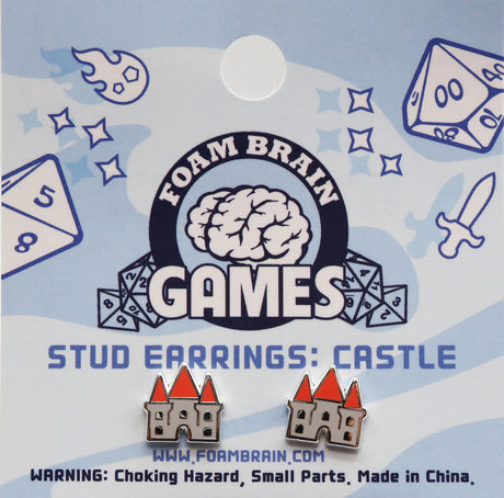 Stud Earrings: Castle Jewelry Foam Brain Games