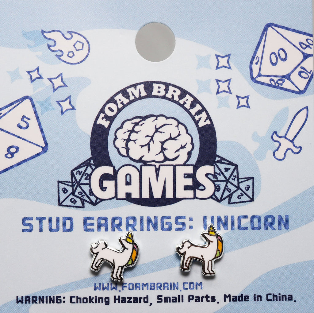 Stud Earrings: Unicorn Jewelry Foam Brain Games