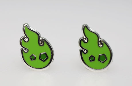 Acquisitions Inc Stud Earrings: Green Flame Jewelry Foam Brain Games