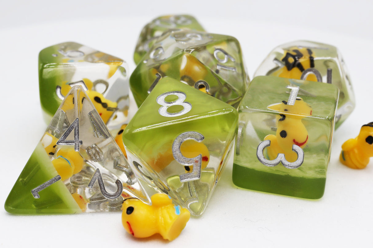 Happy Bees RPG Dice Set Plastic Dice Foam Brain Games