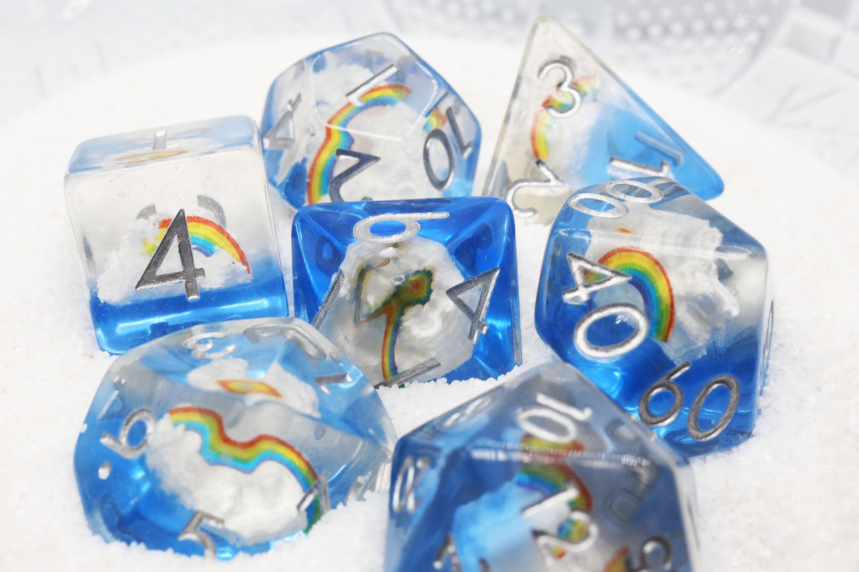 Beautiful Day RPG Dice Set Plastic Dice Foam Brain Games