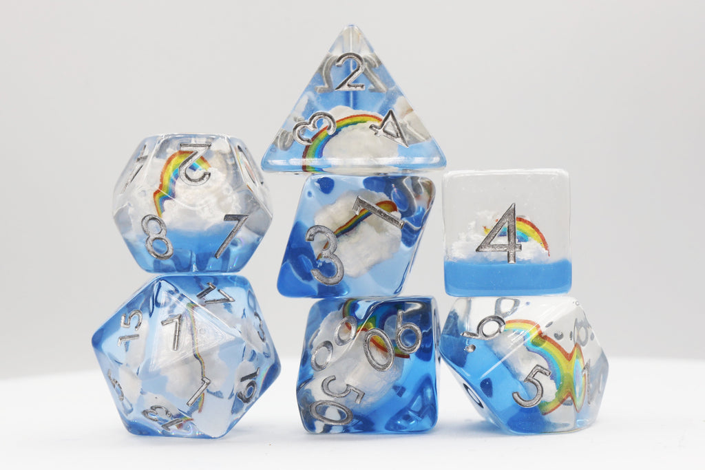 Beautiful Day RPG Dice Set Plastic Dice Foam Brain Games