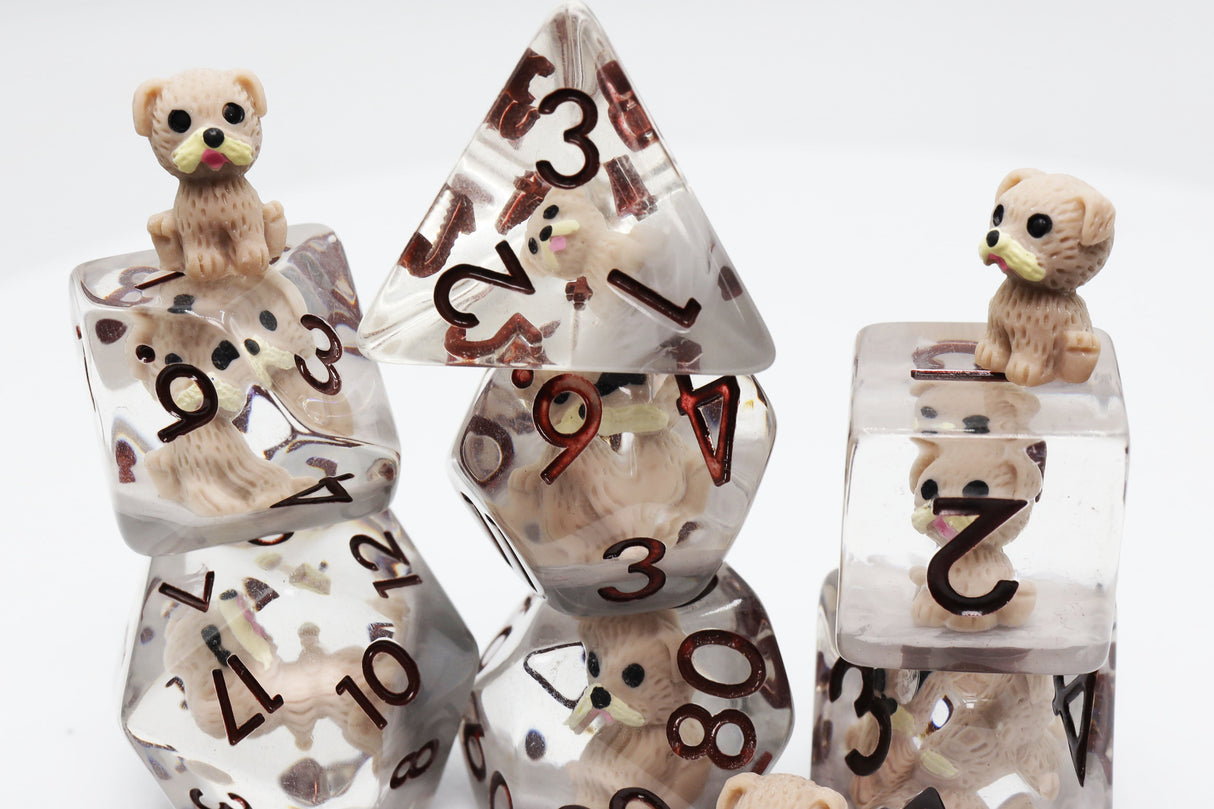 Hazel the Good Doggo RPG Dice Set Plastic Dice Foam Brain Games