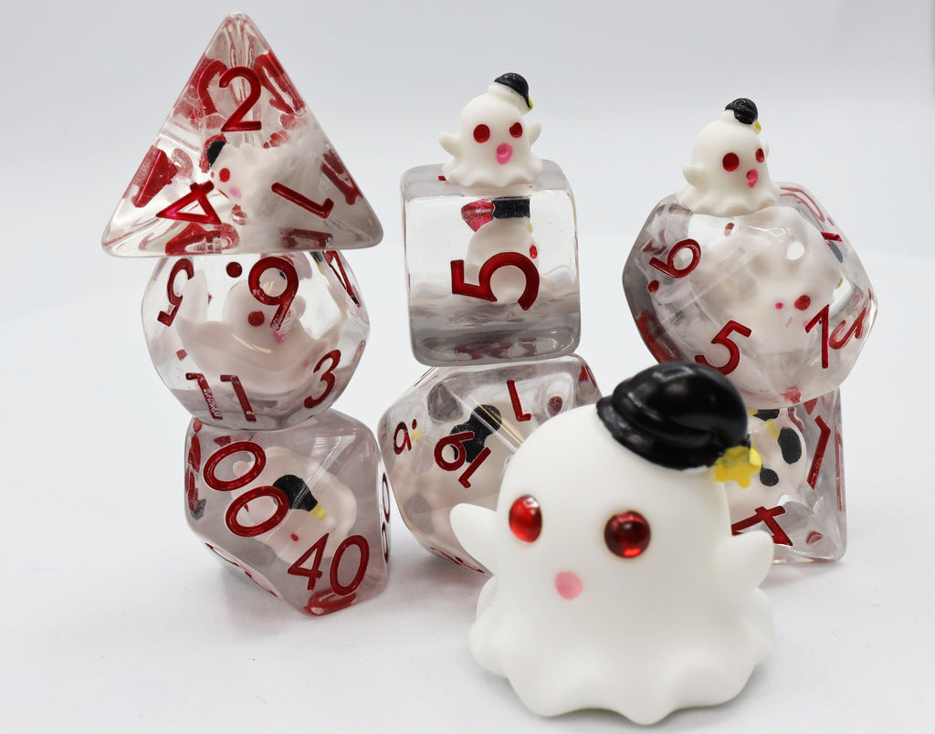 Sleepy Ghost RPG Dice Set Plastic Dice Foam Brain Games