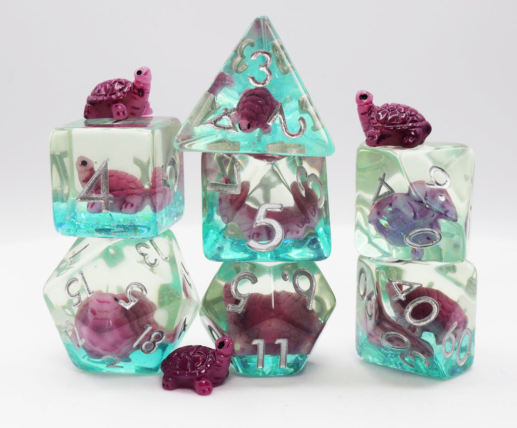 Gummy Turtle RPG Dice Set Plastic Dice Foam Brain Games