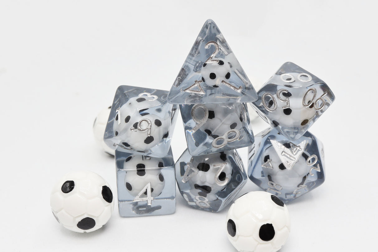 Soccer Ball RPG Dice Set Plastic Dice Foam Brain Games