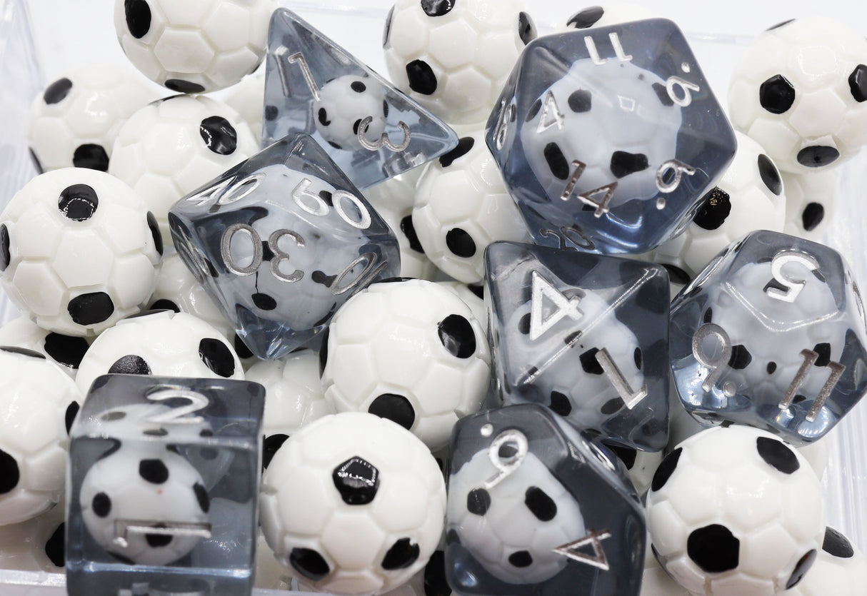 Soccer Ball RPG Dice Set Plastic Dice Foam Brain Games