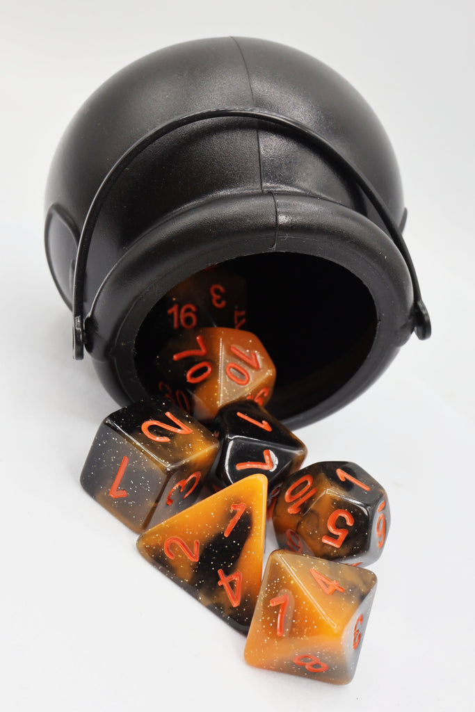 Halloween Pumpkin RPG Dice Set Plastic Dice Foam Brain Games