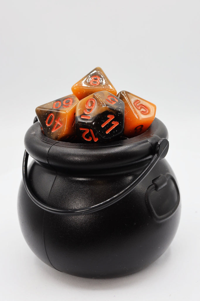 Halloween Pumpkin RPG Dice Set Plastic Dice Foam Brain Games