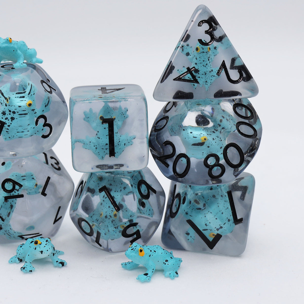 Blue Poison Frog RPG Dice Set – Foam Brain Wholesale