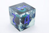 Sharp Edge Moving Eye RPG Dice Set - Blue Cyclops Plastic Dice Foam Brain Games