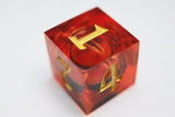 Sharp Edge Moving Eye RPG Dice Set - Amber Cyclops Plastic Dice Foam Brain Games