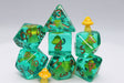 Yellow Mushroom RPG Dice Set Plastic Dice Foam Brain Games