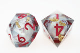 Sharp Edge Liquid Core RPG Dice Set - Crystal Asteroid Plastic Dice Foam Brain Games