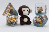 Mischievous Monkey RPG Dice Set Plastic Dice Foam Brain Games