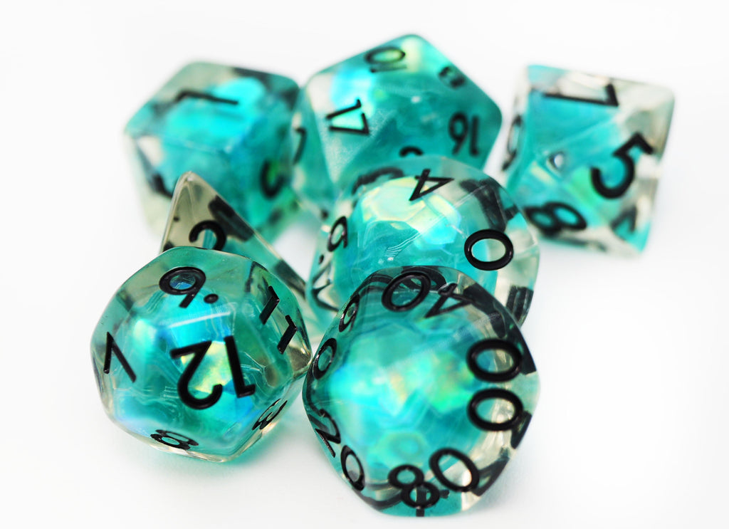 Siren Sparkle RPG Dice Set Plastic Dice Foam Brain Games