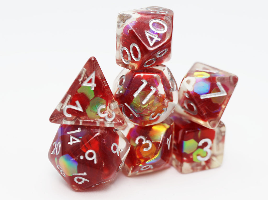 Rusalka Radiance RPG Dice Set Plastic Dice Foam Brain Games