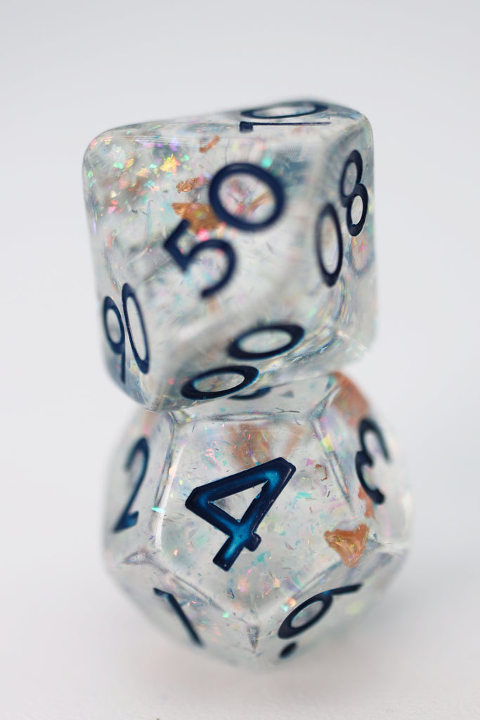 Frozen In Time RPG Dice Set Plastic Dice Foam Brain Games