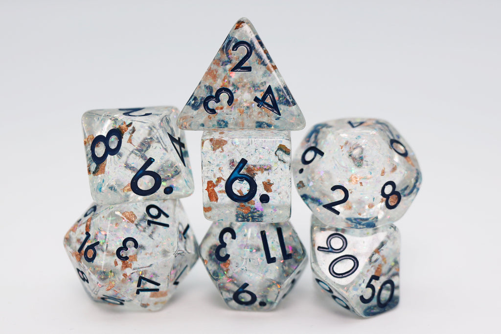 Frozen In Time RPG Dice Set Plastic Dice Foam Brain Games