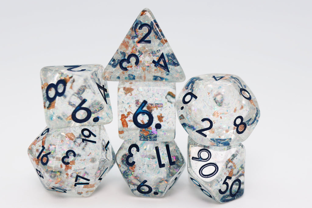 Frozen In Time RPG Dice Set Plastic Dice Foam Brain Games