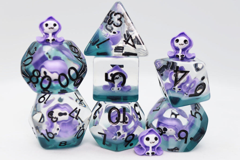 Dream Reaper RPG Dice Set Plastic Dice Foam Brain Games