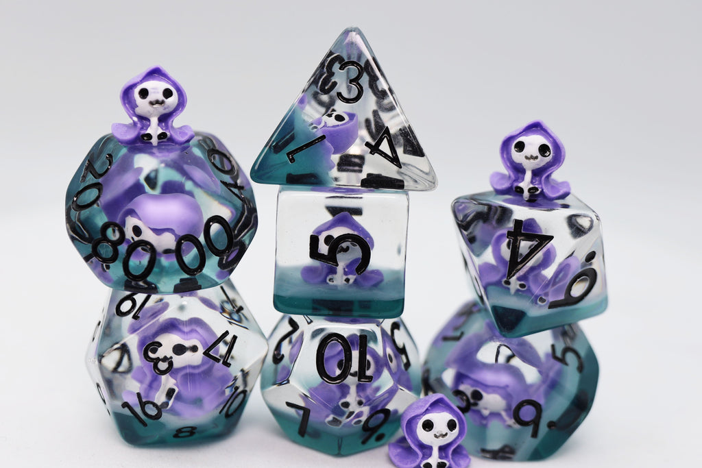 Dream Reaper RPG Dice Set Plastic Dice Foam Brain Games