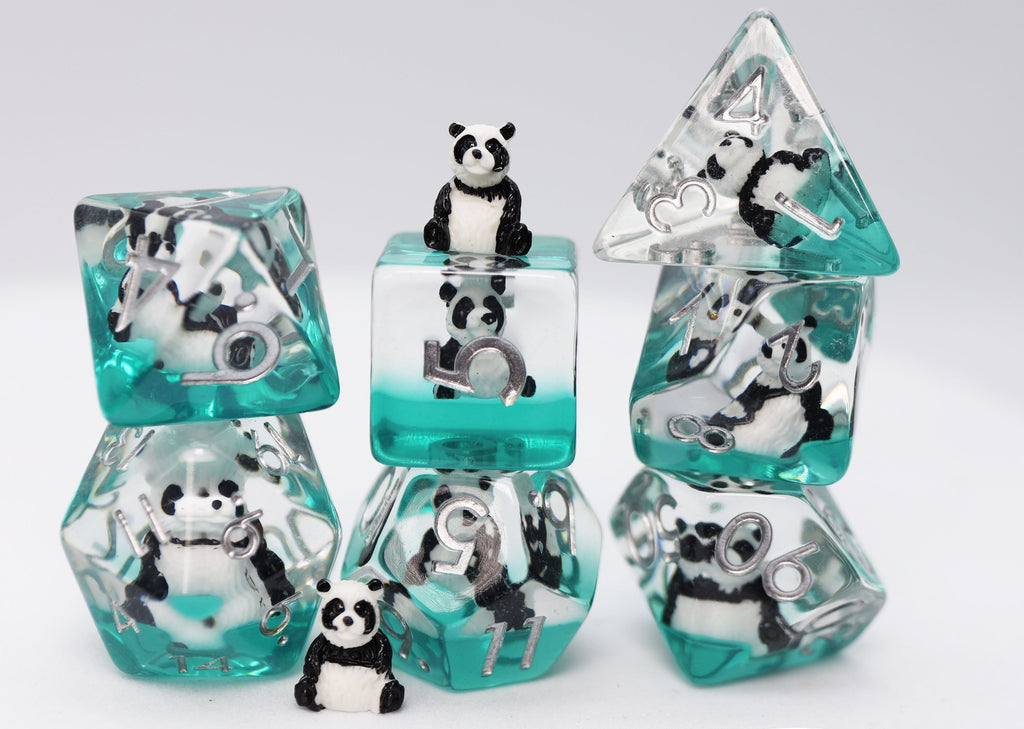 Panda on Water RPG Dice Set Plastic Dice Foam Brain Games