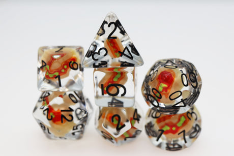 Hot Dog RPG Dice Set Plastic Dice Foam Brain Games