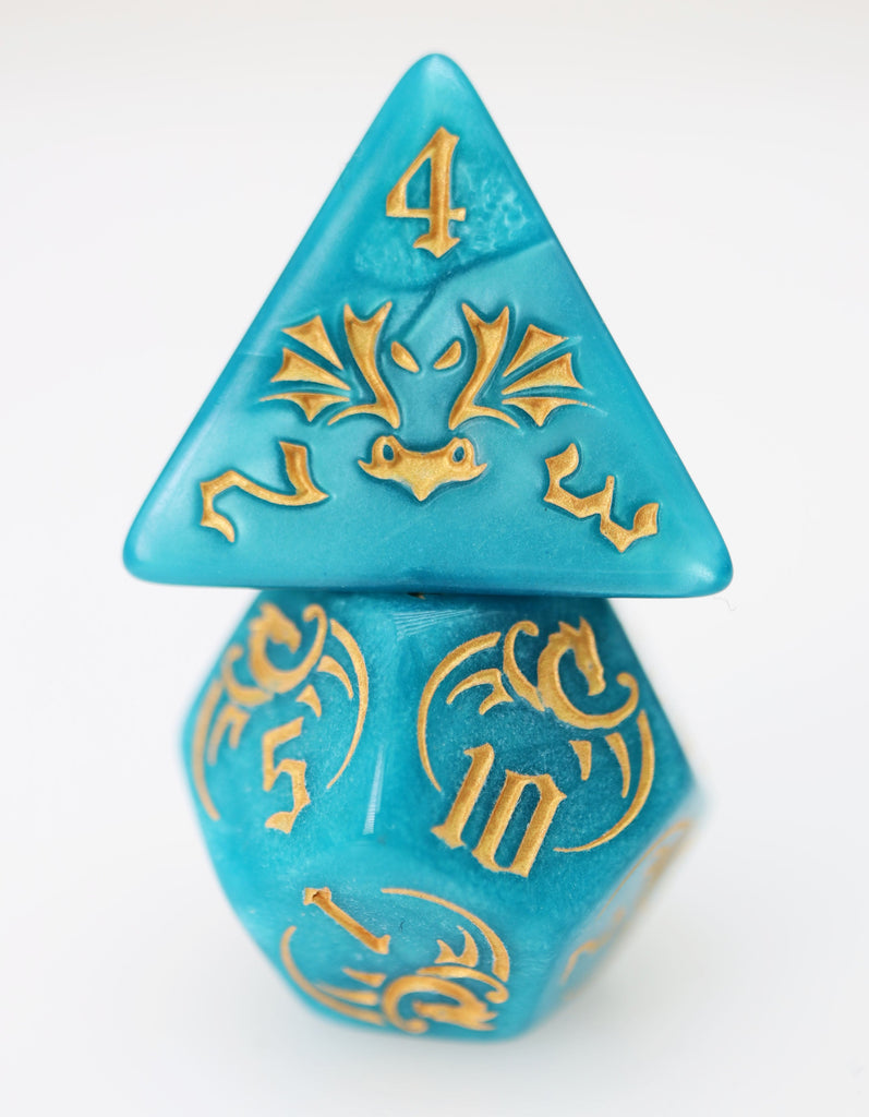 Drake's Flight: Cobalt RPG Dice Set Plastic Dice Foam Brain Games