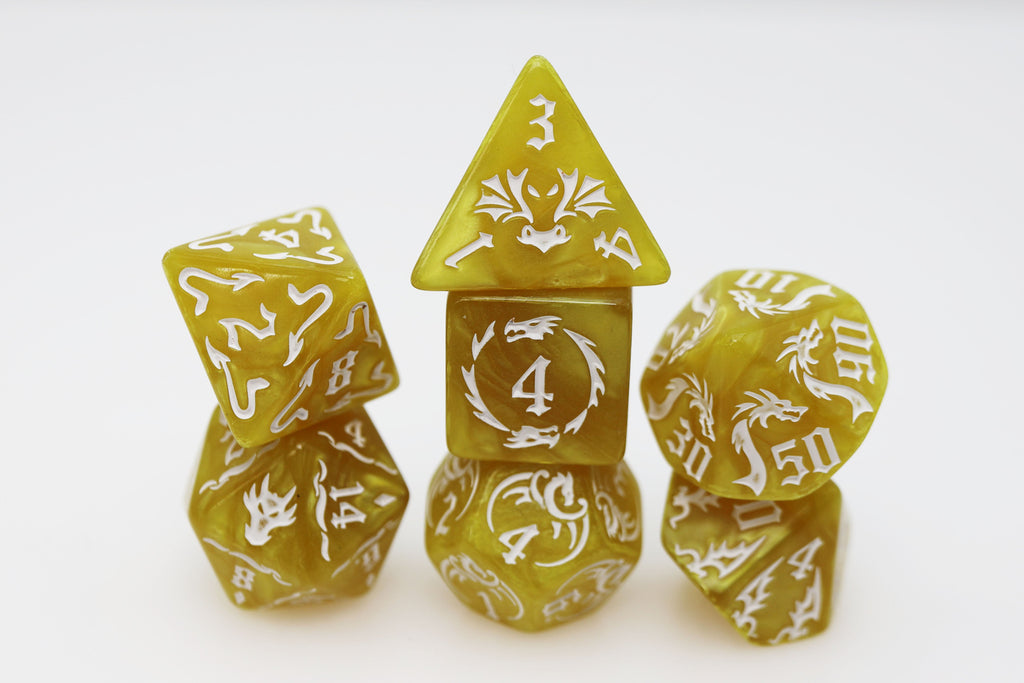 Drake's Flight: Lightning RPG Dice Set Plastic Dice Foam Brain Games