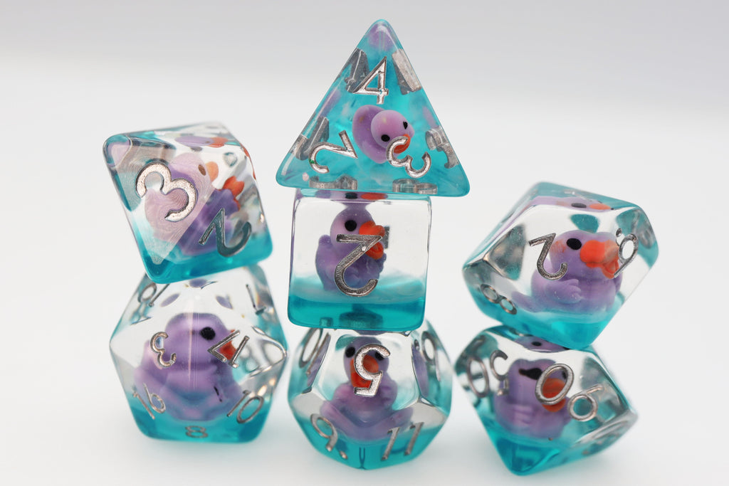 Lovely Duck RPG Dice Set Plastic Dice Foam Brain Games