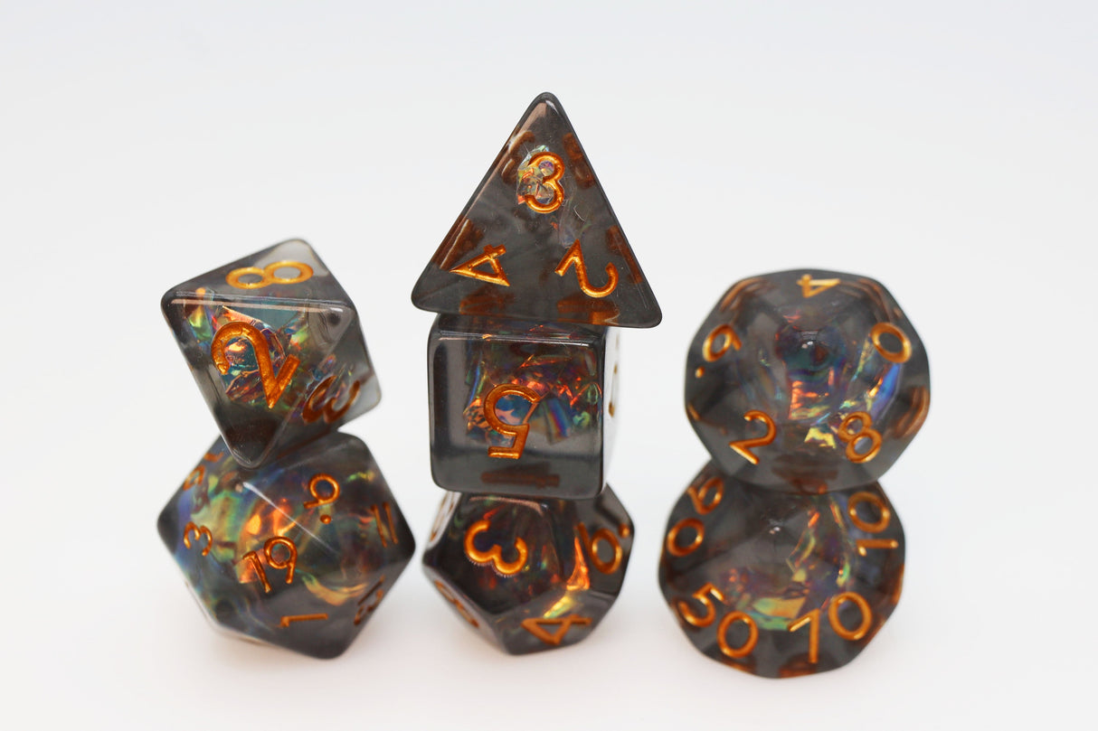 Glint of Treasure RPG Dice Set Plastic Dice Foam Brain Games